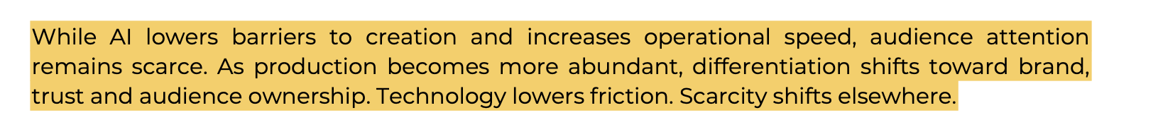 The passage I saved as “culture creation will make money.”